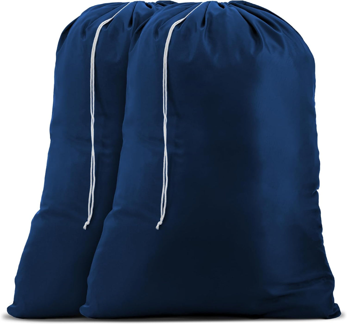Nylon XL - Large Capacity with Locking Drawstring, Machine Washable, Fits Laundry Baskets or Hampers, Holds 3 Loads of Clothes - Black (Pack of 2)