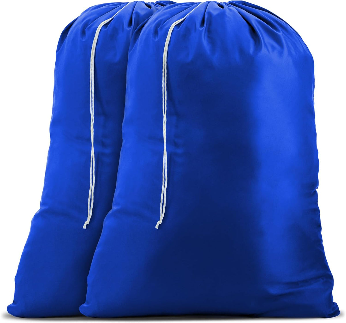Nylon XL - Large Capacity with Locking Drawstring, Machine Washable, Fits Laundry Baskets or Hampers, Holds 3 Loads of Clothes - Black (Pack of 2)