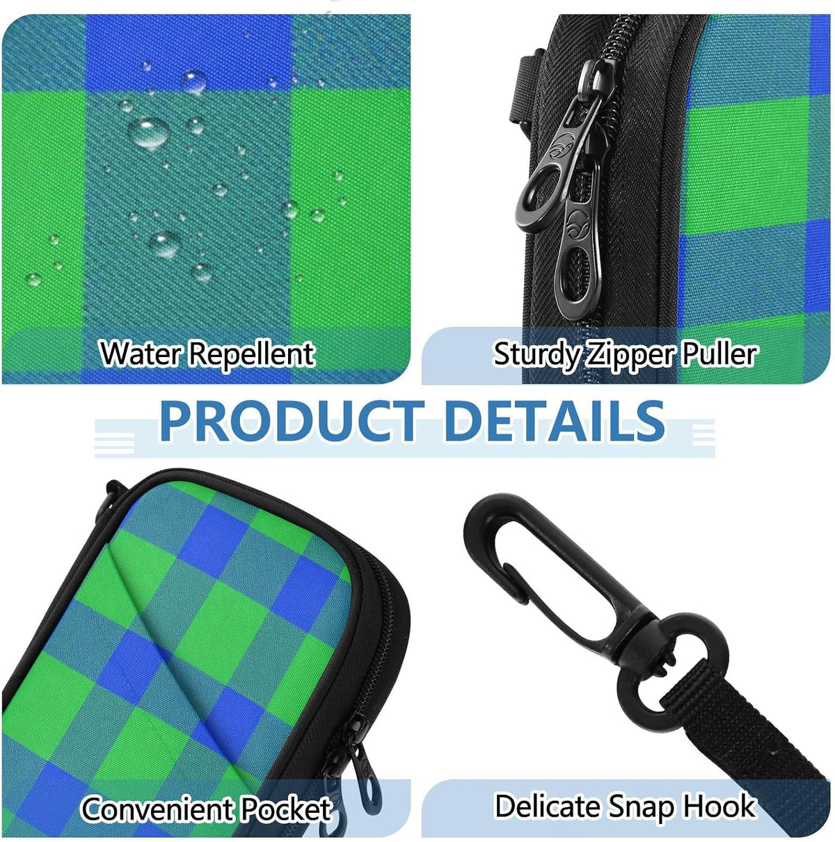 Travel Document Organizer 8.26×5.51×1.18 In | Polyester Oxford Full Print Multi-Way Carry for Men Women Vacation Navy Green