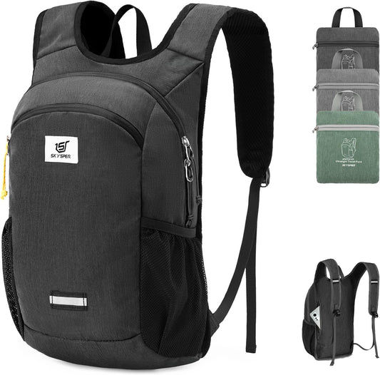 10L Hiking Backpack, Foldable & Packable Lightweight Daypack for Travel, Collapsible Small Compact Hiking Backpack for Women & Men, Green