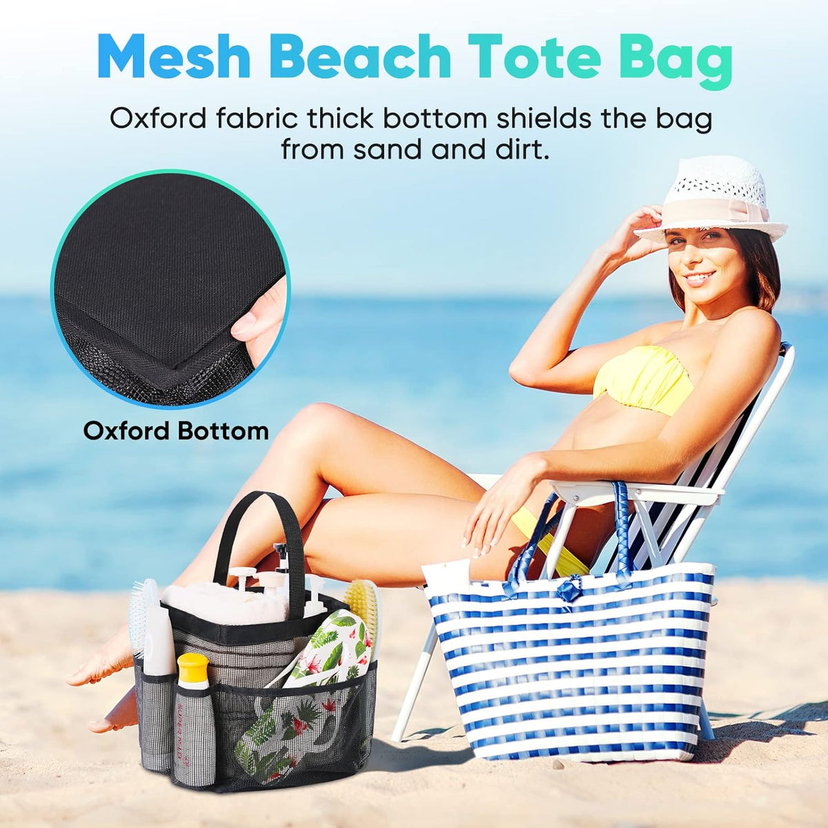 Mesh Shower Caddy Portable for College Dorm Room Essentials, Shower Caddy Dorm with 9-Pocket Large Capacity for Beach, Swimming, Gym, Camping, Travel essentials