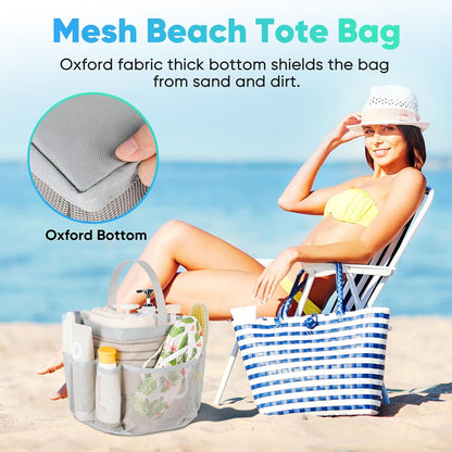Mesh Shower Caddy Portable for College Dorm Room Essentials, Shower Caddy Dorm with 9-Pocket Large Capacity for Beach, Swimming, Gym, Camping, Travel essentials