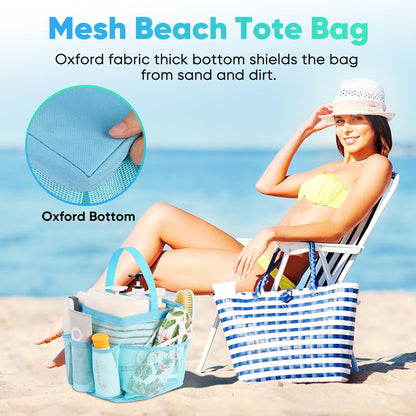 Mesh Shower Caddy Portable for College Dorm Room Essentials, Shower Caddy Dorm with 9-Pocket Large Capacity for Beach, Swimming, Gym, Camping, Travel essentials
