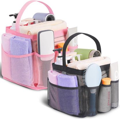 Mesh Shower Caddy Portable for College Dorm Room Essentials, Shower Caddy Dorm with 9-Pocket Large Capacity for Beach, Swimming, Gym, Camping, Travel essentials