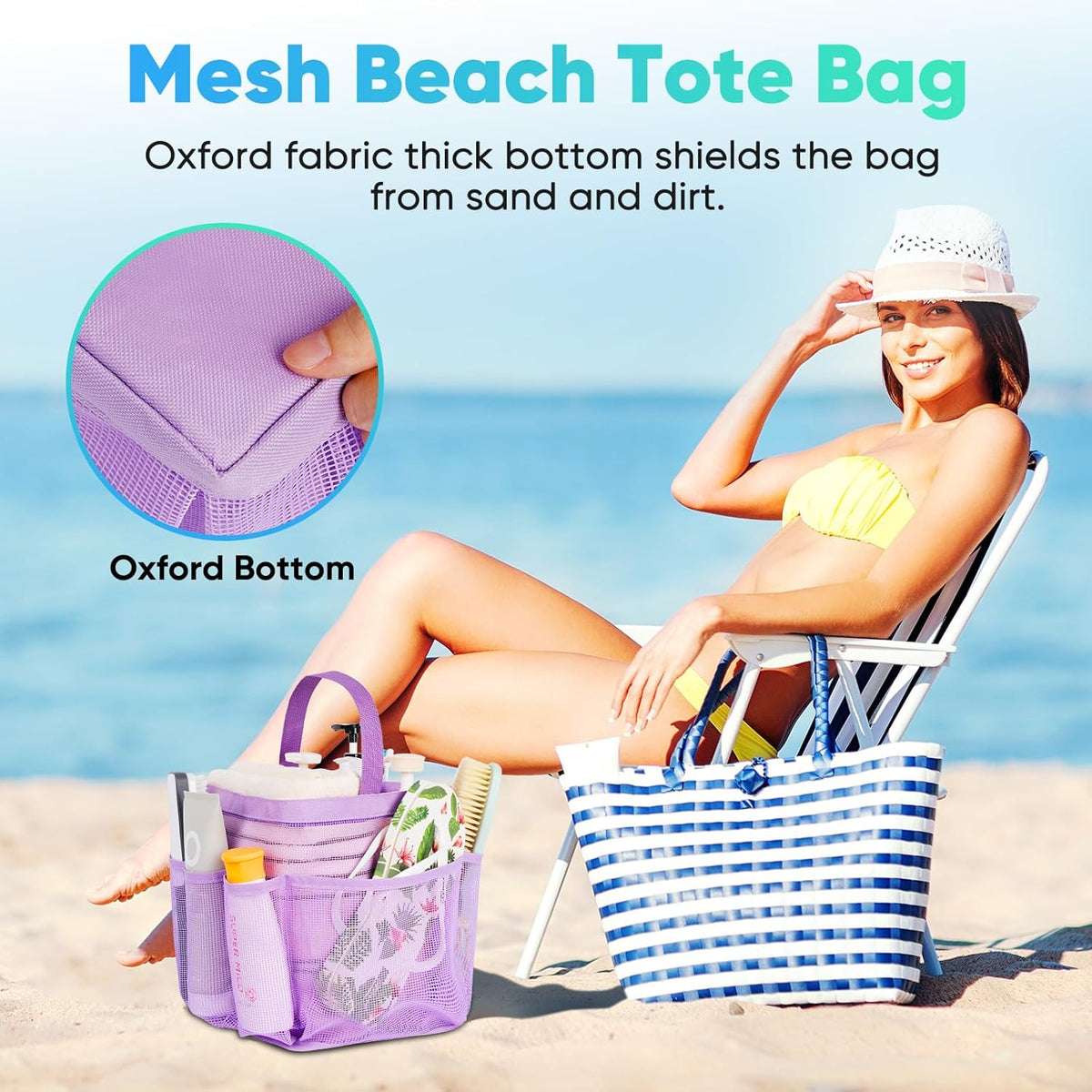 Mesh Shower Caddy Portable for College Dorm Room Essentials, Shower Caddy Dorm with 9-Pocket Large Capacity for Beach, Swimming, Gym, Camping, Travel essentials