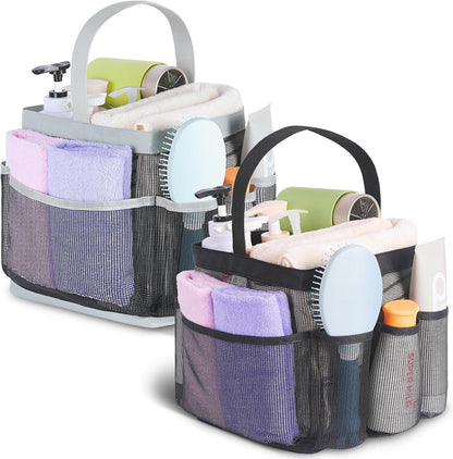 Mesh Shower Caddy Portable for College Dorm Room Essentials, Shower Caddy Dorm with 9-Pocket Large Capacity for Beach, Swimming, Gym, Camping, Travel essentials