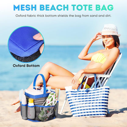 Mesh Shower Caddy Portable for College Dorm Room Essentials, Shower Caddy Dorm with 9-Pocket Large Capacity for Beach, Swimming, Gym, Camping, Travel essentials