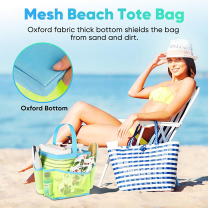 Mesh Shower Caddy Portable for College Dorm Room Essentials, Shower Caddy Dorm with 9-Pocket Large Capacity for Beach, Swimming, Gym, Camping, Travel essentials