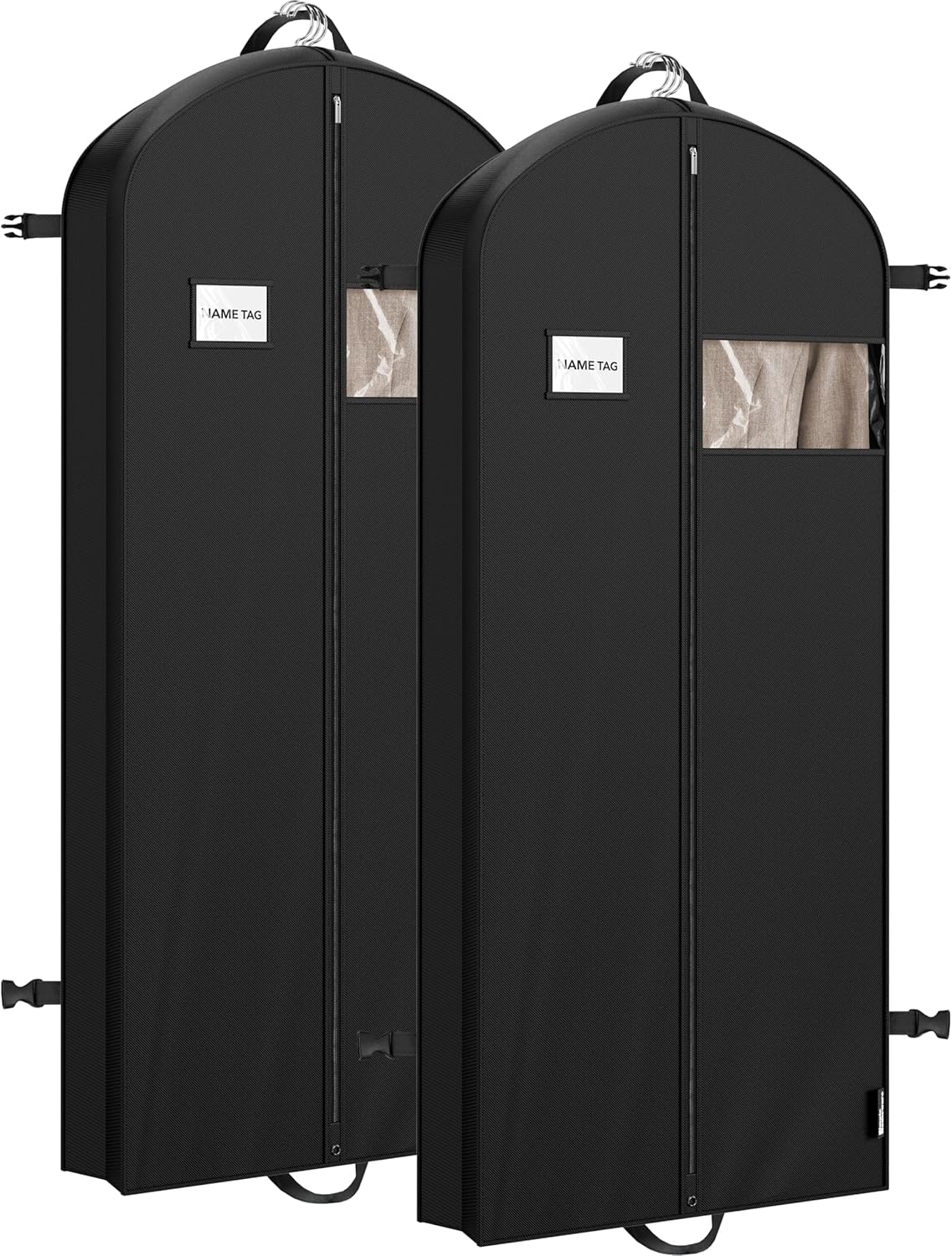 65'' Travel Garment Bag with Pockets for Suits, Dresses, Coats, Tuxedos, Heavy Duty 300D Polyester