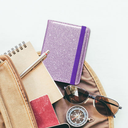 Passport Holder Cover, Leather Travel Wallet Case, RFID Blocking Document Organizer Protecrtor, with Slots for Credit Cards, Boarding Pass, for Women and Men, Navy Blue