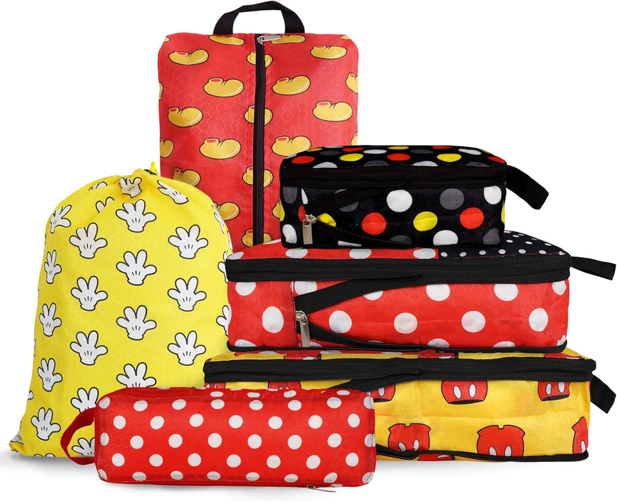 Compression Packing Cubes for Travel, 6 Set National Park Luggage Organizers, Lightweight Waterproof Expandable/Compression Bags Smell Proof Travel Packing Cubes for Suitcases