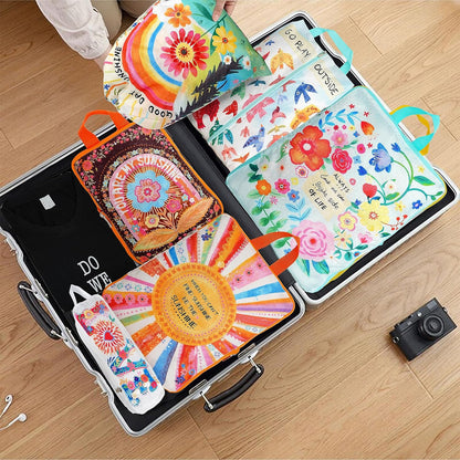 Compression Packing Cubes for Travel, 6 Set National Park Luggage Organizers, Lightweight Waterproof Expandable/Compression Bags Smell Proof Travel Packing Cubes for Suitcases