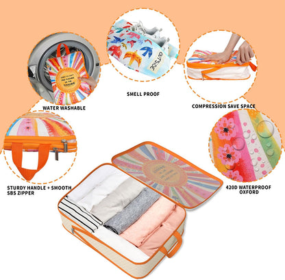 Compression Packing Cubes for Travel, 6 Set National Park Luggage Organizers, Lightweight Waterproof Expandable/Compression Bags Smell Proof Travel Packing Cubes for Suitcases