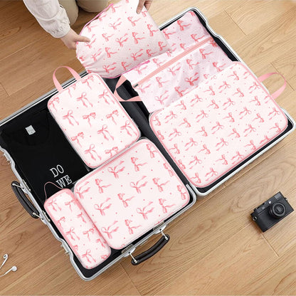Compression Packing Cubes for Travel, 6 Set National Park Luggage Organizers, Lightweight Waterproof Expandable/Compression Bags Smell Proof Travel Packing Cubes for Suitcases