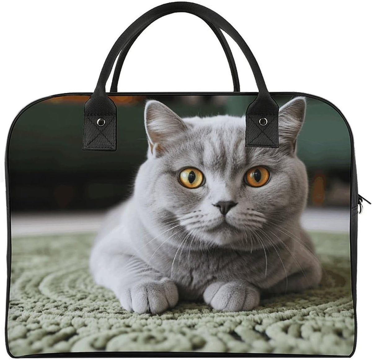 Butterfly Night Nylon Tote Bag Large Capacity Carry On Handbag Luggage Sleeve Laptop Compartment for Work Travel