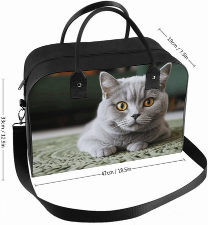 Butterfly Night Nylon Tote Bag Large Capacity Carry On Handbag Luggage Sleeve Laptop Compartment for Work Travel