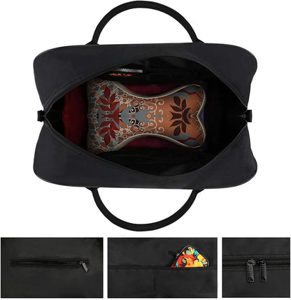 Butterfly Night Nylon Tote Bag Large Capacity Carry On Handbag Luggage Sleeve Laptop Compartment for Work Travel