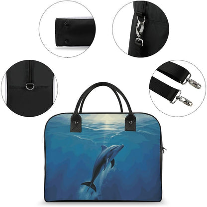 Butterfly Night Nylon Tote Bag Large Capacity Carry On Handbag Luggage Sleeve Laptop Compartment for Work Travel