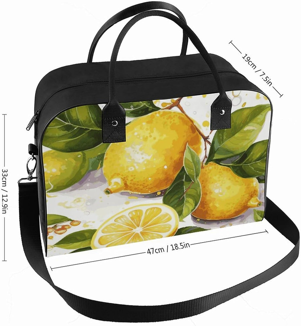 Butterfly Night Nylon Tote Bag Large Capacity Carry On Handbag Luggage Sleeve Laptop Compartment for Work Travel
