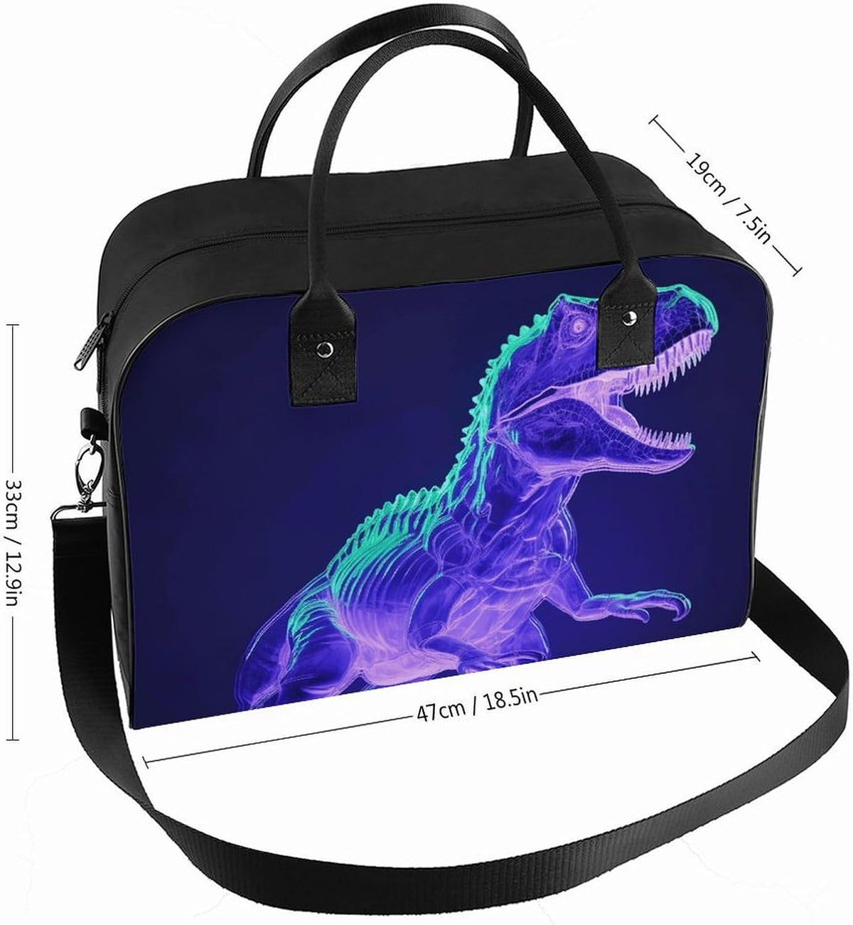 Butterfly Night Nylon Tote Bag Large Capacity Carry On Handbag Luggage Sleeve Laptop Compartment for Work Travel