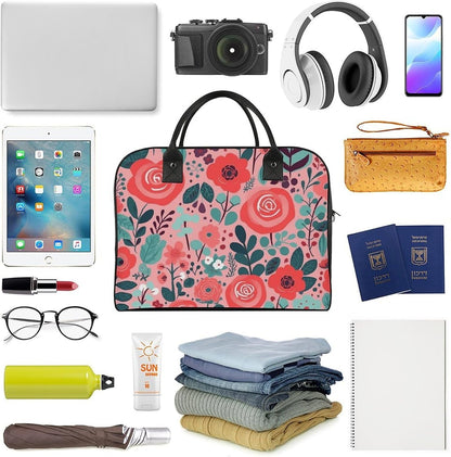 Butterfly Night Nylon Tote Bag Large Capacity Carry On Handbag Luggage Sleeve Laptop Compartment for Work Travel