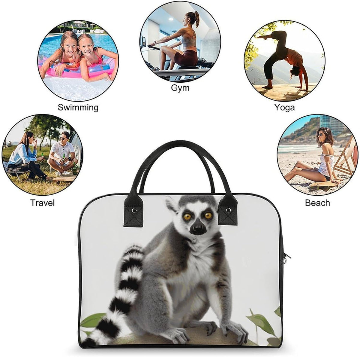 Butterfly Night Nylon Tote Bag Large Capacity Carry On Handbag Luggage Sleeve Laptop Compartment for Work Travel