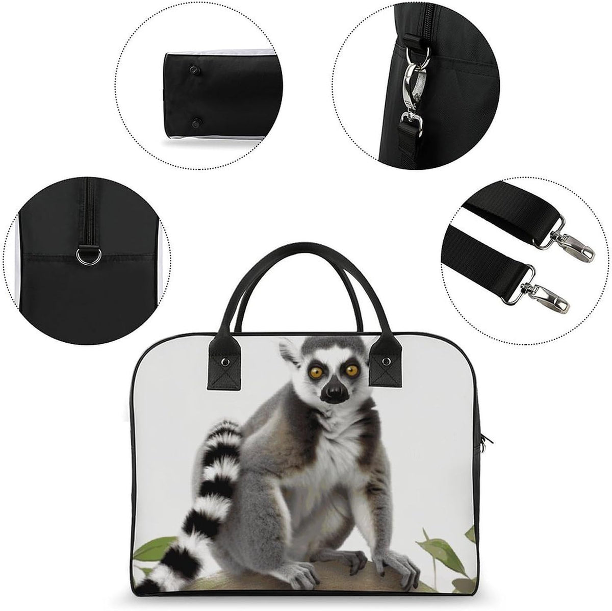 Butterfly Night Nylon Tote Bag Large Capacity Carry On Handbag Luggage Sleeve Laptop Compartment for Work Travel