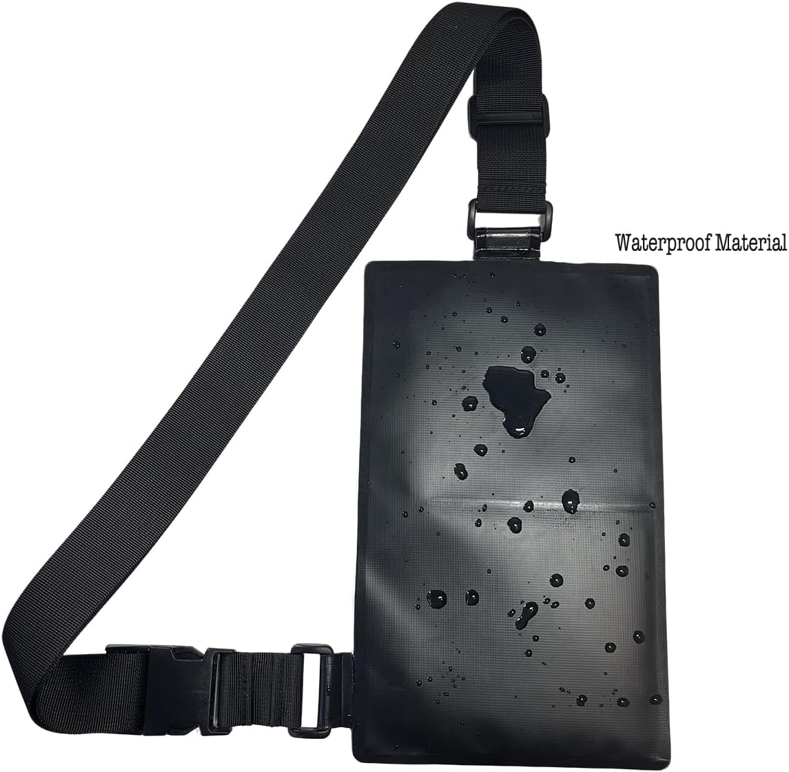 Sling Bag Passport Wallet Travel Pouch for Phone Wallet Water Resistant Crossbody Purse for Traveling Sports Event (Black)