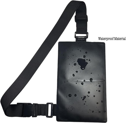 Sling Bag Passport Wallet Travel Pouch for Phone Wallet Water Resistant Crossbody Purse for Traveling Sports Event (Black)