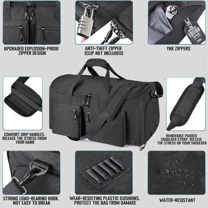 Travel Garment Duffle Bag with Laptop Compartment, RFID Blocking Convertible Suit Bag Name Tap Pocket Carry On 2 in 1 Hanging Suit Travel Duffel Work Pouch