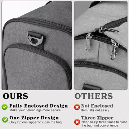 Travel Garment Duffle Bag with Laptop Compartment, RFID Blocking Convertible Suit Bag Name Tap Pocket Carry On 2 in 1 Hanging Suit Travel Duffel Work Pouch