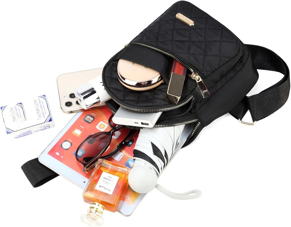 AOSTIHOT Small Sling Backpack Crossbody Sling Bag for Women Men, Casual Chest Daypack Cross Body