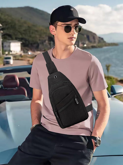 AOSTIHOT Small Sling Backpack Crossbody Sling Bag for Women Men, Casual Chest Daypack Cross Body