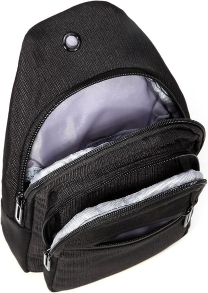 AOSTIHOT Small Sling Backpack Crossbody Sling Bag for Women Men, Casual Chest Daypack Cross Body