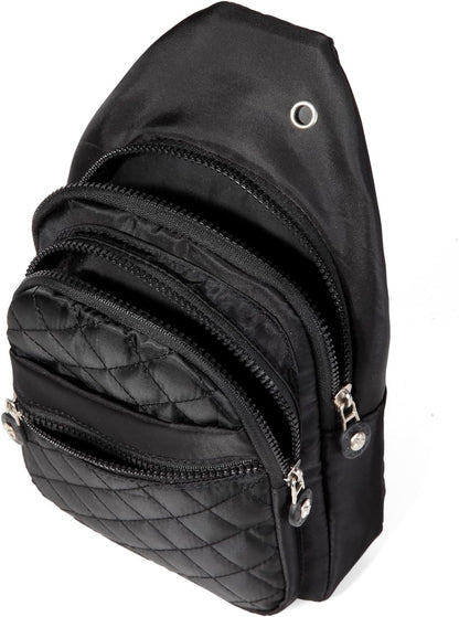 AOSTIHOT Small Sling Backpack Crossbody Sling Bag for Women Men, Casual Chest Daypack Cross Body