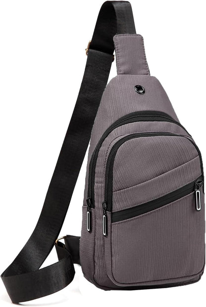 AOSTIHOT Small Sling Backpack Crossbody Sling Bag for Women Men, Casual Chest Daypack Cross Body