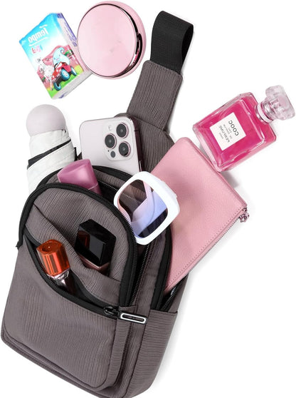 AOSTIHOT Small Sling Backpack Crossbody Sling Bag for Women Men, Casual Chest Daypack Cross Body