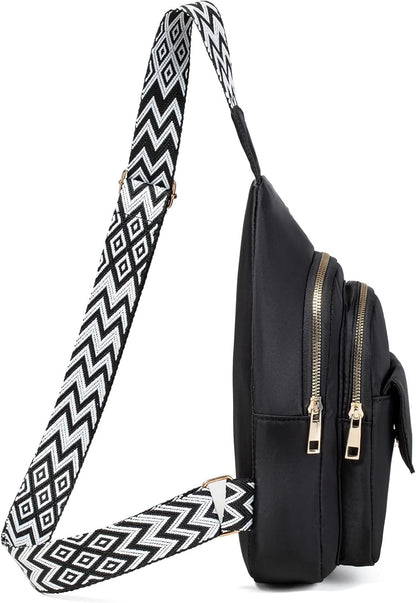 AOSTIHOT Small Sling Backpack Crossbody Sling Bag for Women Men, Casual Chest Daypack Cross Body