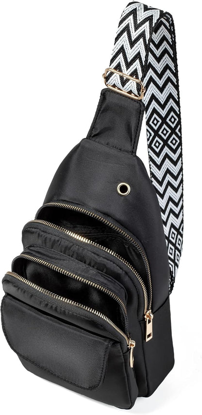 AOSTIHOT Small Sling Backpack Crossbody Sling Bag for Women Men, Casual Chest Daypack Cross Body