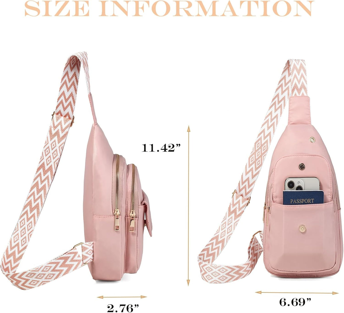AOSTIHOT Small Sling Backpack Crossbody Sling Bag for Women Men, Casual Chest Daypack Cross Body