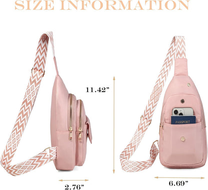 AOSTIHOT Small Sling Backpack Crossbody Sling Bag for Women Men, Casual Chest Daypack Cross Body