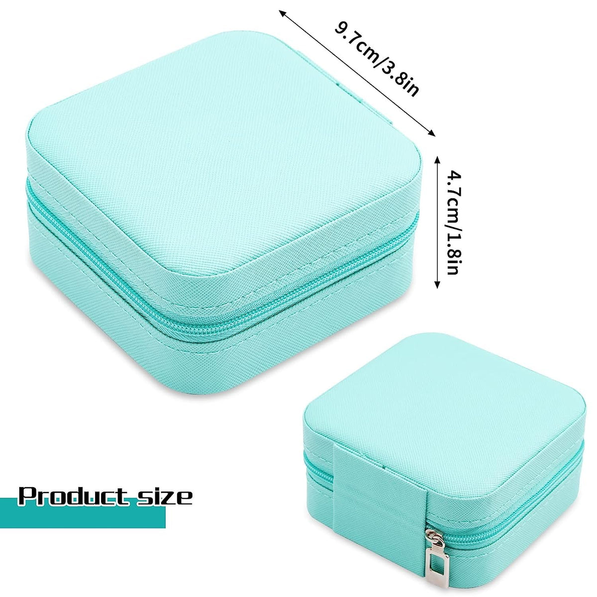 Portable Travel Mini Jewelry Box Leather Jewellery Ring Organizer Case Storage Gift Box Girls Women (black).