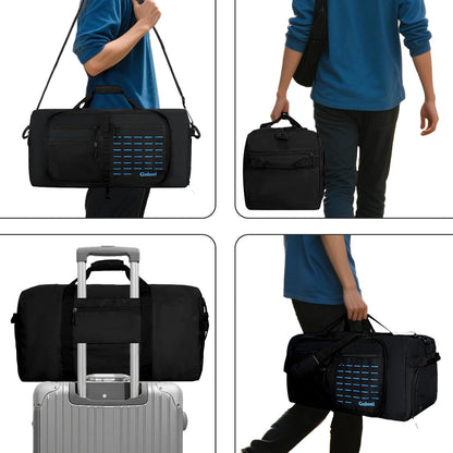 Foldable Travel Duffle Bag for Men Women, Waterproof with Shoe Compartment, 80L 120L Large Collapsible Luggage Bag, Lightweight Packable Duffel for Travel Sports Gym Airline Carry On Checked Bag