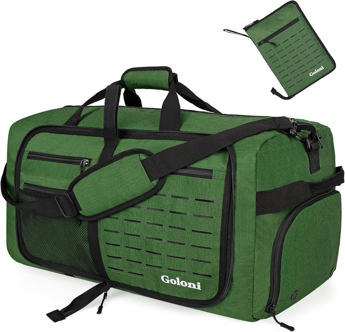 Foldable Travel Duffle Bag for Men Women, Waterproof with Shoe Compartment, 80L 120L Large Collapsible Luggage Bag, Lightweight Packable Duffel for Travel Sports Gym Airline Carry On Checked Bag