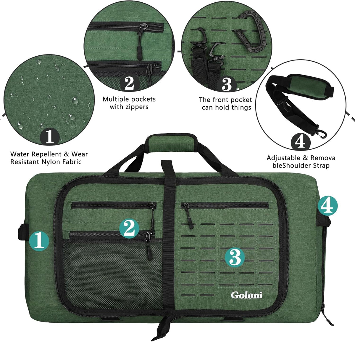 Foldable Travel Duffle Bag for Men Women, Waterproof with Shoe Compartment, 80L 120L Large Collapsible Luggage Bag, Lightweight Packable Duffel for Travel Sports Gym Airline Carry On Checked Bag