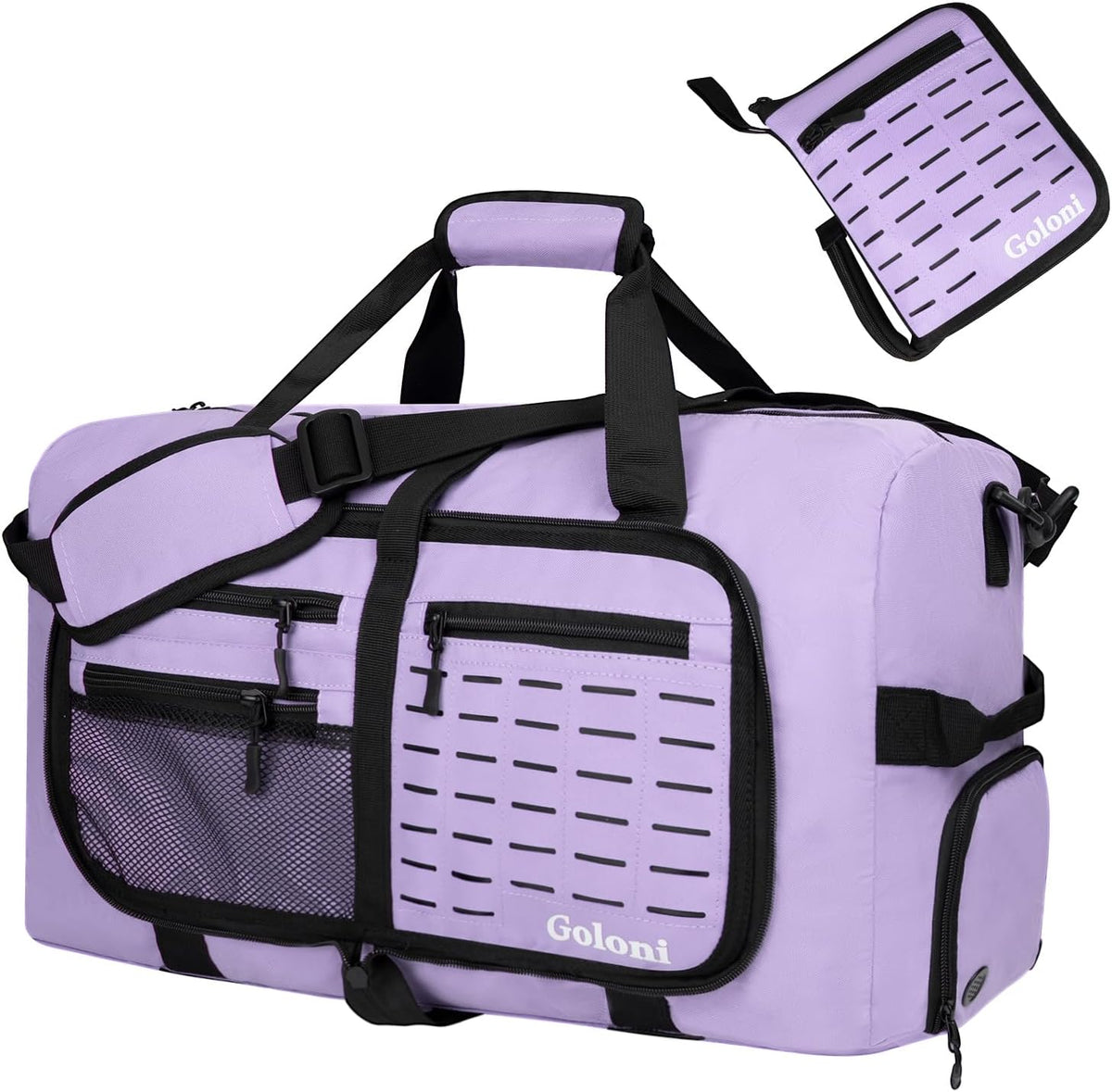 Foldable Travel Duffle Bag for Men Women, Waterproof with Shoe Compartment, 80L 120L Large Collapsible Luggage Bag, Lightweight Packable Duffel for Travel Sports Gym Airline Carry On Checked Bag
