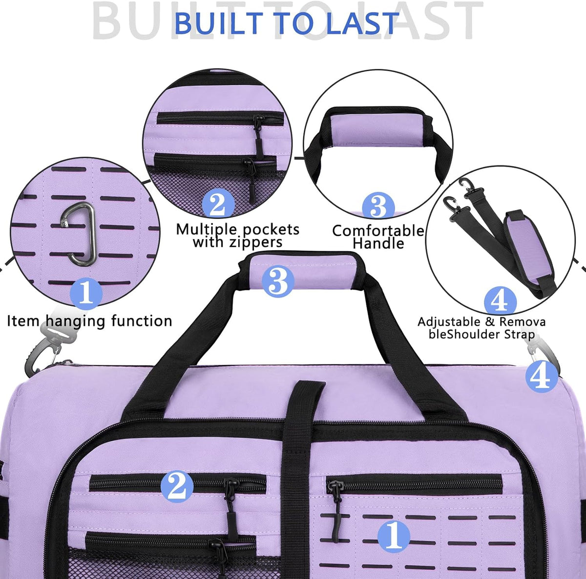 Foldable Travel Duffle Bag for Men Women, Waterproof with Shoe Compartment, 80L 120L Large Collapsible Luggage Bag, Lightweight Packable Duffel for Travel Sports Gym Airline Carry On Checked Bag