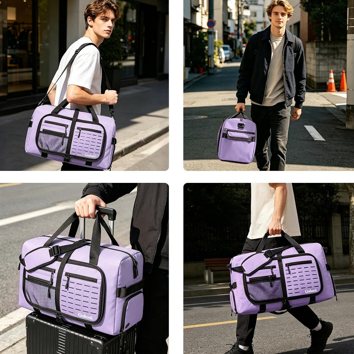 Foldable Travel Duffle Bag for Men Women, Waterproof with Shoe Compartment, 80L 120L Large Collapsible Luggage Bag, Lightweight Packable Duffel for Travel Sports Gym Airline Carry On Checked Bag
