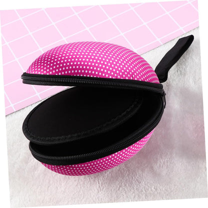 Silicone Storage Case Zipper Travel Lingerie Organizer for Women and Soft Material for Keeping Bras Protected While Traveling Dot Design