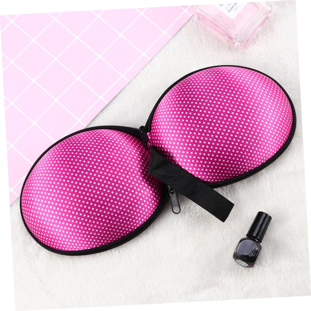 Silicone Storage Case Zipper Travel Lingerie Organizer for Women and Soft Material for Keeping Bras Protected While Traveling Dot Design